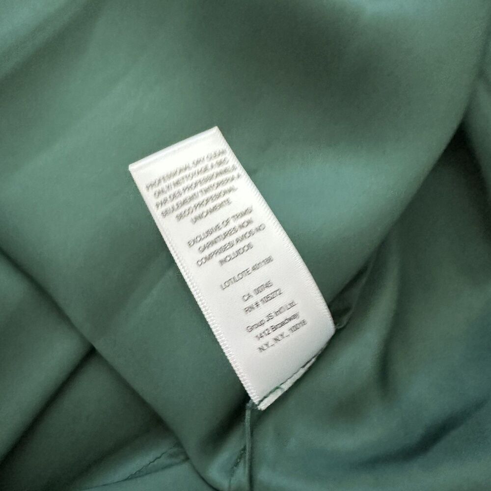 Amur Heidi Silk Metallic Midi Dress Gown Size 0 in Green $615 - Picture 11 of 11